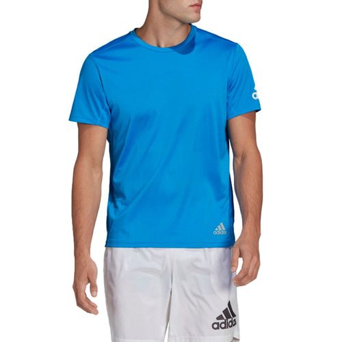Camiseta Masculina Adidas Run It Azul