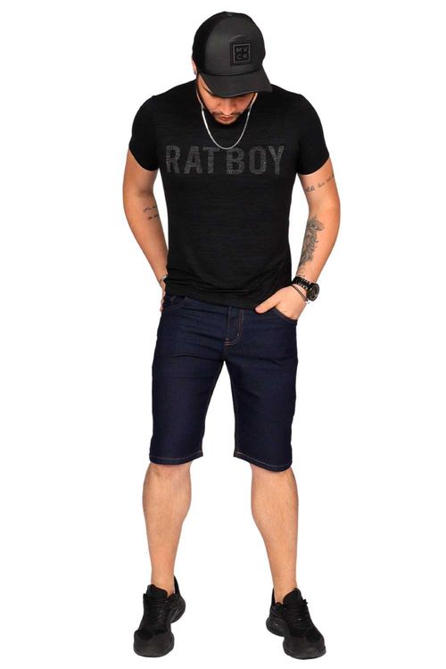 Bermuda Tradicional Allmaria Plus Size Fact Jeans Masculina Azul Escuro