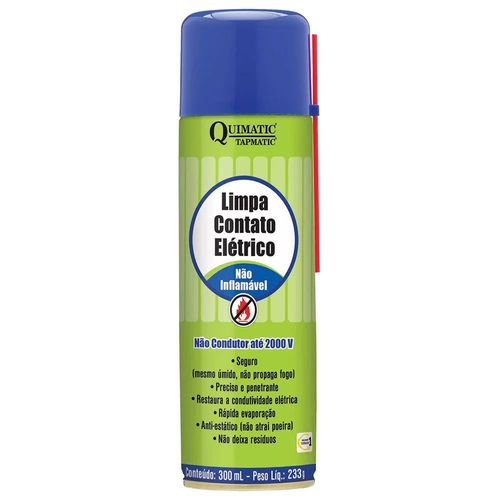 Limpa Contato Spray Elétrico Não Inflamável De 300ml - Quimatic Tapmatic