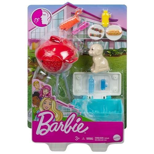 Barbie Mini Playset com Pets - CHURRASQUEIRA Barbie