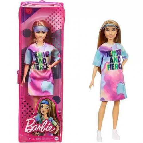 Barbie Fashionista - VESTIDO ROSA/AZUL Barbie