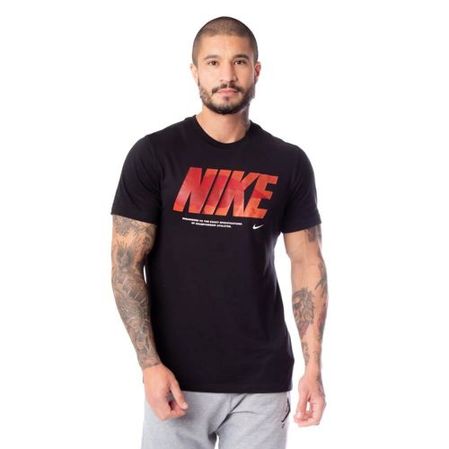 Camiseta Masculina Nike Dri-FIT Preto/Vermelho