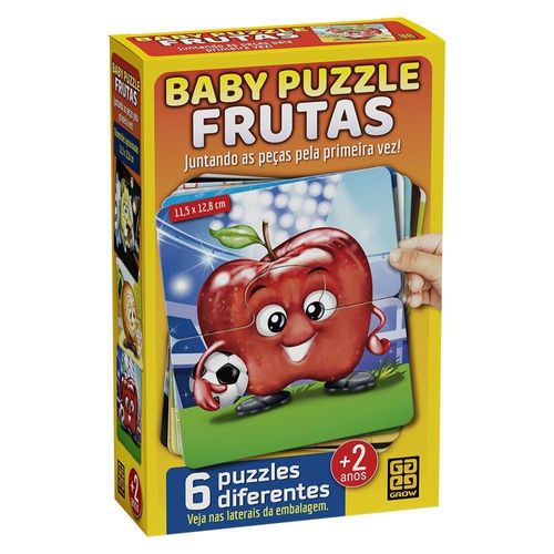 Quebra-cabeça Baby Puzzle Frutas 6 puzzles Grow