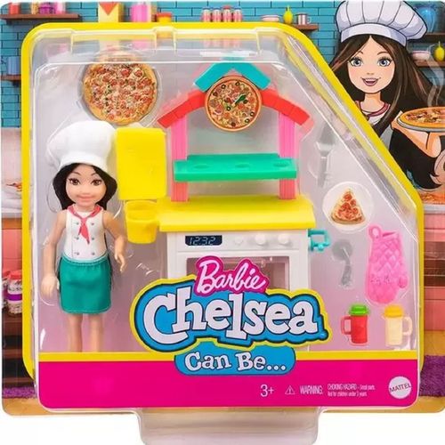 Barbie Boneca Chelsea Profissões Pizza Chef Barbie