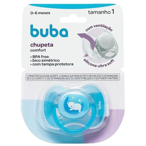 Chupeta Buba Comfort Tam.1 Ursinho Azul