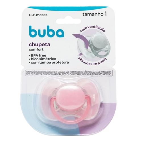 Chupeta Comfort 0-6m Tam 1 Rosa Buba
