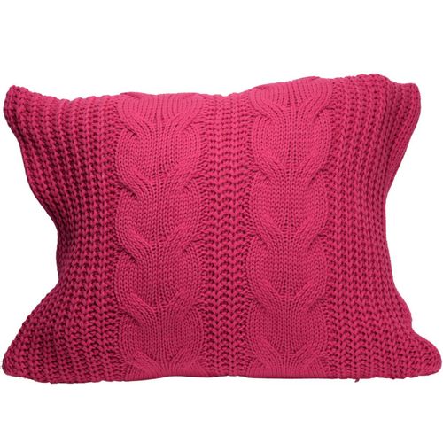 Capa para almofada em tricot 48 x 48cm tressage Rosa Pink