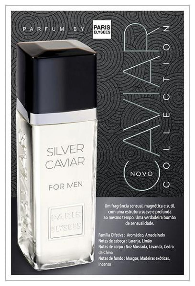 Descriptivo Transparentemente Prueba de Derbeville Silver Caviar Paris Elysees Caviar Collection Perfume Masculino de 100 ml