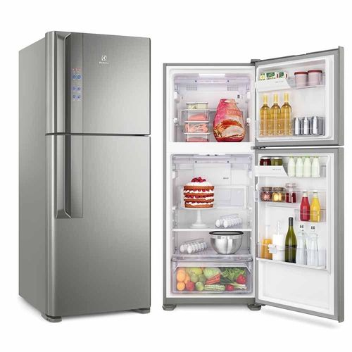 Refrigerador Electrolux Inverter Top Freezer 431L Platinum 127V IF55S