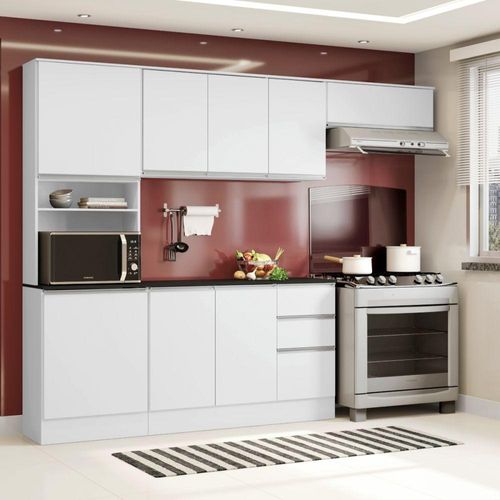 Cozinha Compacta Poliman Paris Branca 10001-5