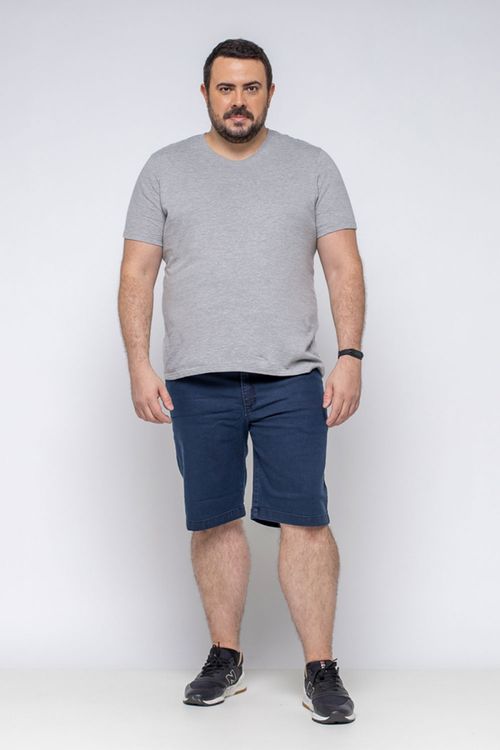 Bermuda Reta Almaria Plus Size Shyros Masculino Jeans