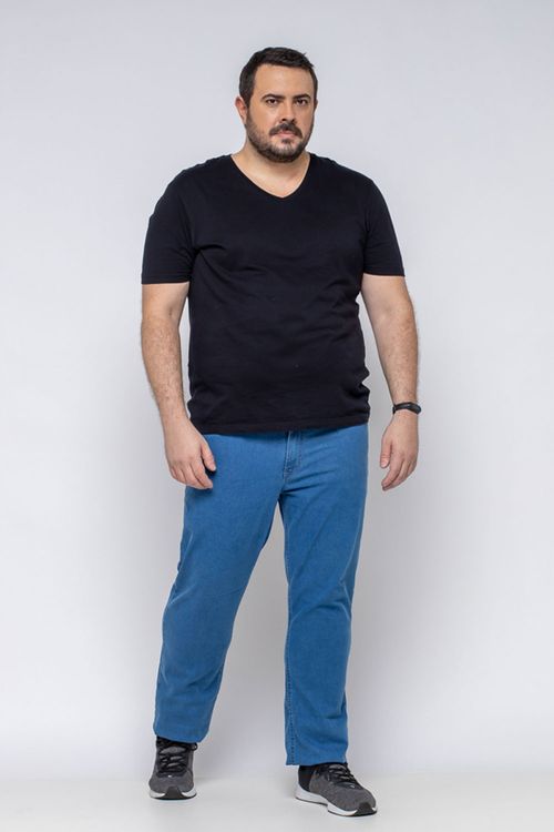 Calça Básica Almaria Plus Size Shyros Masculino Jeans