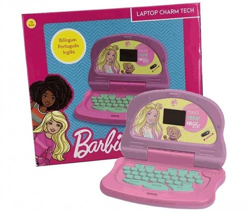 Laptop Infantil Barbie Atividades Charm Tech Meninas Estrela
